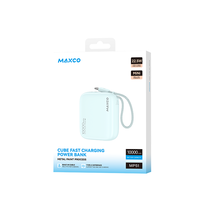 Batterie externe MAXCO de petite taille 10000mAh Li-Polymère avec charge rapide PD 22.5W pour utilisation en extérieur