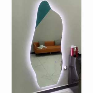 Special-shaped <b>mirrors</b> for hair salons Hair salon exclusive <b>floor</b> <b>standing</b> single-sided hair <b>mirrors</b> with lights - Product Image 4