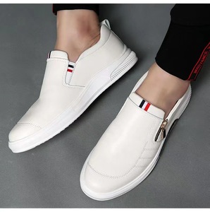 Nuevo estilo para caminar, zapatos informales, <span class=keywords><strong>zapatillas</strong></span> para correr, cremallera, deslizamiento en cómodos zapatos de cuero para hombres - Product Image 5