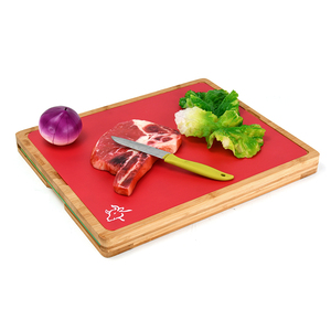 YOULIKE Juego de Tabla de Cortar de Madera de Bambú Extra Grande 8 en 1 con Esteras de PP Codificadas en 7 Colores, Tablas de Cortar Gruesas Ecológicas - Product Image 4