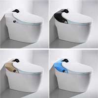 WC intelligent sans limite de pression d'eau, ouverture automatique par radar, capteur de pied, chasse d'eau, double mémoire, écran LED, chauffage instantané, auto-nettoyant