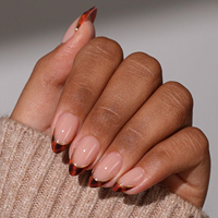 Lot de faux ongles réutilisables courts en amande, en gel souple, motif léopard, style French, à presser, avec colle – Vente en gros