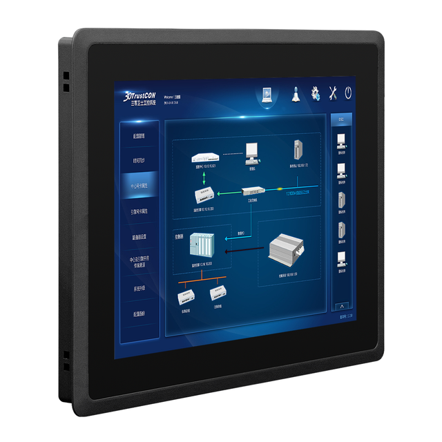 Fanless Ip65 Waterproof Touch Panel Embedded VESA Mount All in One Ipc Production Control Industrial Pc 24v