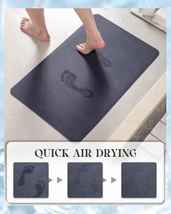 Skymoving New Custom <strong>Navy</strong> Soft <strong>Bath</strong> <strong>Mat</strong> Super Absorbent Diatom <strong>Bath</strong> <strong>Mat</strong> Fast Drying Non-slip Natural Bathroom Stone <strong>Mat</strong> - Product Image 4