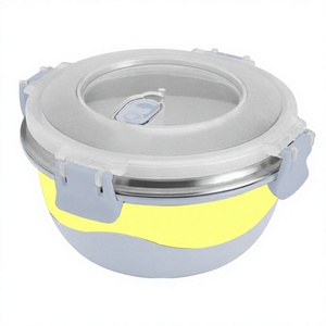 Luxury <b>Lunch</b> <b>Box</b> Stainless Steel Tiffin <b>Lunch</b> <b>Box</b> Polished Camping Food Carrier with Lock Lid With Plastic <b>Lunch</b> <b>Box</b> - Product Image 1
