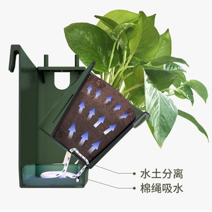<span class=keywords><strong>Pot</strong></span> de planteur mural en plastique, 3 pièces, bande verticale, forme ronde, pour jardin intérieur - Product Image 5