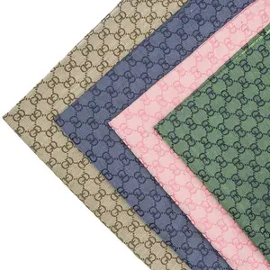 2024 Fabricação no outono 100% poliéster personalizado 50D tecido jacquard requintado com logotipo de marca famosa