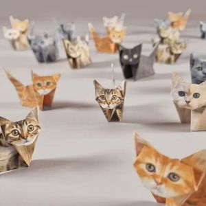 ชุดทำแมวกระดาษ DIY แบบพับได้ 50 ชิ้น สำหรับงานประดิษฐ์ข้ามพรมแดน - Product Image 2