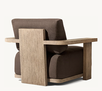 Chaise longue d'extérieur en teck TAVIRA - Écologique et résistante aux intempéries pour villa, hôtel, jardin