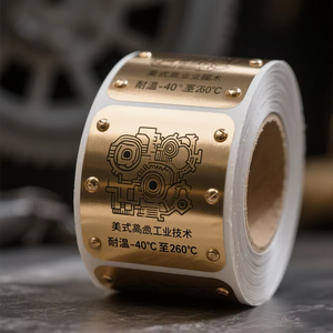 สติกเกอร์อุตสาหกรรมทนความร้อนสูงแบบกำหนดเอง สติกเกอร์กันน้ำ พิมพ์โลโก้ตามสั่ง สติกเกอร์ฉลาก - Product Image 3