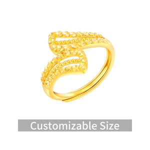 Aanpasbare 24K 999.9 puur gouden ringen, vlinder- en hartmodellen voor bruiloft, gala, dagelijks gebruik, verstelbare maat & gewicht - Product Image 3