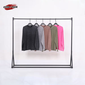 Camiseta Extra Grande de Manga Larga con Hombros Caídos, 100% Algodón, 230g, Estilo Vintage, Lavado Desgastado - Product Image 2