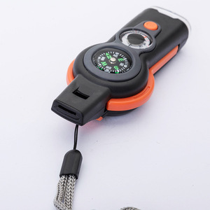Silbato de luz LED multifuncional siete en uno para exteriores, silbato salvavidas, termómetro de esfera <span class=keywords><strong>Digital</strong></span>, <span class=keywords><strong>brújula</strong></span> - Product Image 3