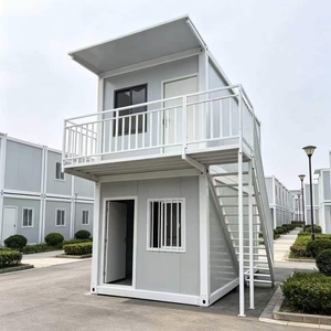 Casa Contenedor Prefabricada Modular de 20 pies, de Dos Pisos, Transpirable, de Estilo Moderno, Rectangular, de Ensamblaje Rápido, Solución Completa - Product Image 1