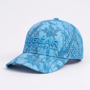 HUGEAR Gorra de malla para exteriores con patrón de camuflaje azul, transpirable, de 6 paneles, unisex, para adultos, estilo casual de primavera y verano - Product Image 1