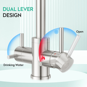 ผู้ผลิตจากไคปิง ก๊อกน้ำห้องครัว 3 ทาง สแตนเลส 304 สำหรับน้ำดื่ม RO ปลอดสารตะกั่ว เพื่อสุขภาพ - Product Image 4