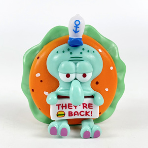 6 uds Anime Spongebobs Squarepants Hamburg figura de acción Calamardo tentáculos Patrick Star figurita para pastel Cupcake Topper - Product Image 4
