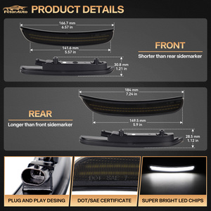 4 Pezzi Indicatori di Direzione LED Dinamici Sequenziali TikTok, Luci Laterali Bianche Rosse <span class=keywords><strong>Blu</strong></span> Rosa per Dodge Charger Nuovo - Product Image 3