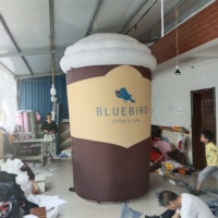 Modèle de tasse à café gonflable géante pour la publicité et la promotion d'événements Ballon de tasse à café gonflable personnalisé pour l'affichage de la marque
