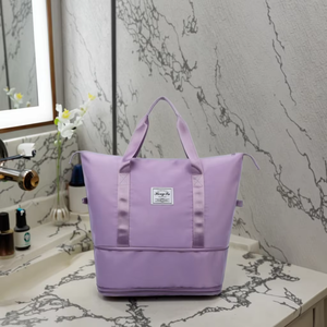 Bolsa de lona de viaje de gran capacidad, bolsa de gimnasio deportiva, bolsa de lona extensible resistente al agua con bolsillo seco y húmedo para hombres y mujeres - Product Image 1