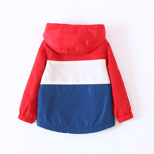 New 2017 <b>Children's</b> Plain Color Combination No Inner Lining Fabric Hoodie <b>Jackets</b> With Zippers - Product Image 2
