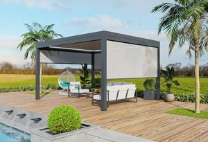 Pergola fixe en aluminium magique, imperméable, écologique, pavillon extérieur, structure durable <span class=keywords><strong>pour</strong></span> jardin, patio, balcon - Product Image 1