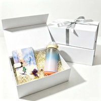 Boîte cadeau en papier rigide de luxe avec revêtement dur, logo personnalisé pour anniversaire, mariage, fête, cadeau d'entreprise, vente en gros