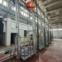 Ligne d'abattage de bétail WFA, équipement de transformation d'abattoir de bovins, écoénergétique, capacité de 100 bovins/jour, multi-tension (220V-480V)