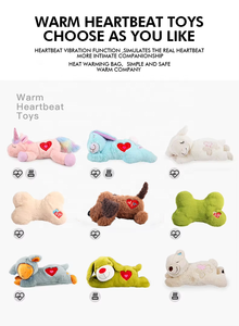 AFP Anxiety Relief Calming Plush Pet Toy With Heartbeat Simulator &amp;Heat <strong>Pack</strong> Sleeping Aid Stuffed Animal Heartbeat Dog &amp; Cat Toy - Product Image 5