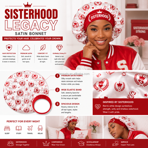 Bonnet en satin inspiré de <span class=keywords><strong>la</strong></span> vie grecque, <span class=keywords><strong>rouge</strong></span> et blanc, bonnet de nuit personnalisé style sororité pour les femmes étudiantes - Product Image 4