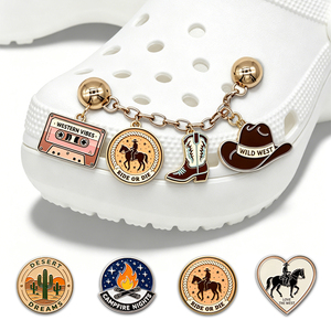 Breloque de chaussure en métal style Western Cowboy, personnalisée en émail, pour chapeau, revolver, botte, décoration culturelle du ranch, souvenir en alliage, vente directe d'usine en gros - Product Image 5