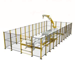 HSJ kaynaklı tel örgü muhafazaları ve bitki tabanındaki kaynaklı tel muhafazaları koruyan konveyör çevresi - Product Image 1