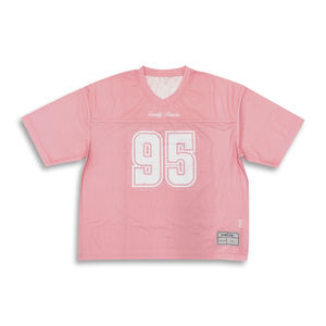Camiseta de fútbol Rosa personalizada, diseño de sublimación, camiseta de fútbol americano transpirable de malla - Product Image 2