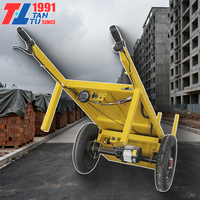 Chariot électrique à plateau plat, véhicule de transport de marchandises à deux roues, fonction de levage de briques pour l'utilisation en entrepôt et sur chantier