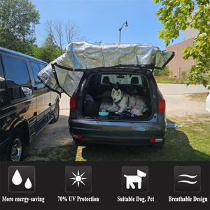 Toile d'ombrage réfléchissante Alumi Net 85 % pour <span class=keywords><strong>voiture</strong></span>, panneaux de toile d'ombrage en aluminium 10 pi x 20 pi avec œillets, <span class=keywords><strong>filet</strong></span> d'ombrage UV argenté - Product Image 5