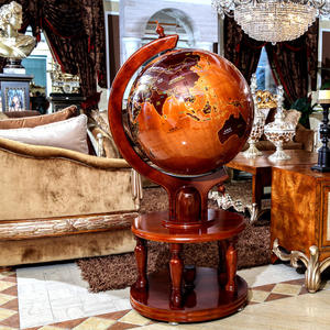 Globo terráqueo grande de madera maciza Tianyu, giratorio, decorativo, para oficina, sala de estar, estudio, regalo. - Product Image 5