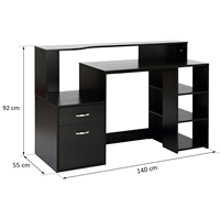 Bureau d'ordinateur en bois au design moderne simple pour étudiants, bureau