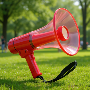 Portable Waterproof Megaphone 50W Rechargeable Battery Bluetooth Speaker Indoor Outdoor Use Red Plastic Body - Product Image 2