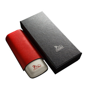 Màu Đỏ Màu Vàng Màu Xanh Không Thấm Nước Cuba Humidor Ống Chính Hãng Da 2 Xì Gà Trường Hợp Du Lịch - Product Image 2