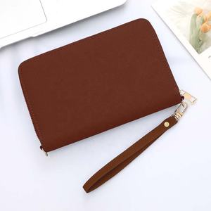 Hongbo en çok satan 17-Color hazır A6 küçük Saffiano deri Zippy bütçe bağlayıcı cüzdan nakit organizasyon için ofis hediye olarak - Product Image 1