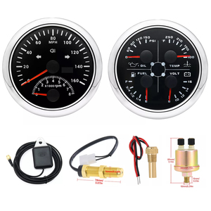 2 đo Set 85 Mét GPS Speedometer 0-160 MPH <span class=keywords><strong>tacho</strong></span> nhiên liệu Temp dầu volt với cảm biến - Product Image 1