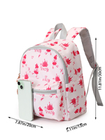 Sac à dos enfant personnalisé imprimé Princesse, sac d'école pour filles, sac à dos léger pour tout-petits, motif dessin animé mignon, rose doré, fermeture éclair, OEM