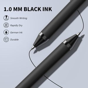 黒インクペン - ルーズペン、0.5mm中字ボールペン、滲まない滑らかな書き味、格納式ボールペン（黒） - Product Image 4