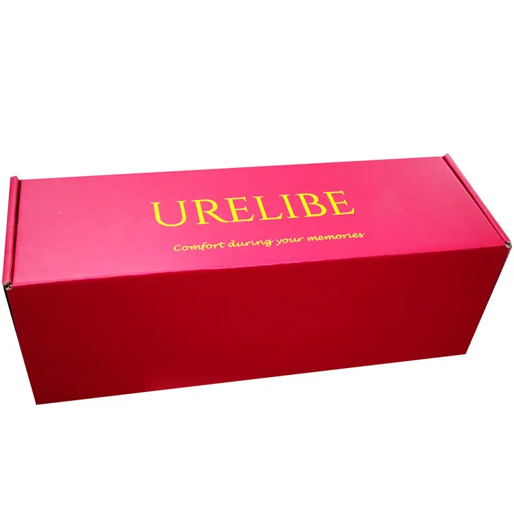 Luxus rote Hosen Krawatten Wellpappe verpackung Box lange Mailing Box mit Gold prägung Kleidung Sweatshirts Box Verpackung