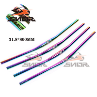 SNOR arc-en-ciel vélo Riser guidon pour Xc/vtt/am descente course montagne route vélo guidon tige coloré guidon 800mm