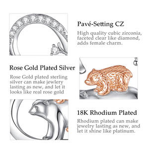 Mryshine rryshine rhinstone 925 אמא תינוקת אמא תינוקת אמא טדי דוב קסם - Product Image 6