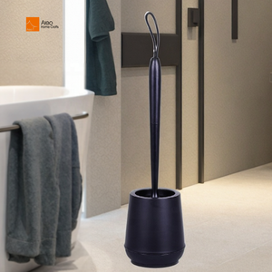 <span class=keywords><strong>Brosse</strong></span> de toilette recyclable en plastique <span class=keywords><strong>silicone</strong></span> noir à long manche avec support de drainage pour les commodités de l'hôtel domestique <span class=keywords><strong>Amazon</strong></span> Online - Product Image 1