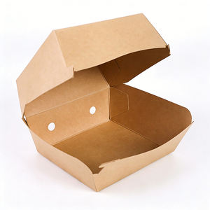 Scatole Personalizzate in Carta Kraft per Asporto di Ali di Pollo, Hamburger e Patatine Fritte - Product Image 5