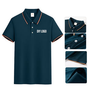 Chemise polo de golf à col personnalisé de haute qualité, t-shirt en coton et élasthanne à manches courtes, t-shirts oversize, polos unis pour hommes - Product Image 1