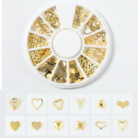 Décorations d'ongles en alliage métallique 3D DIY en gros, Talismans pour ongles, Fournitures pour ongles